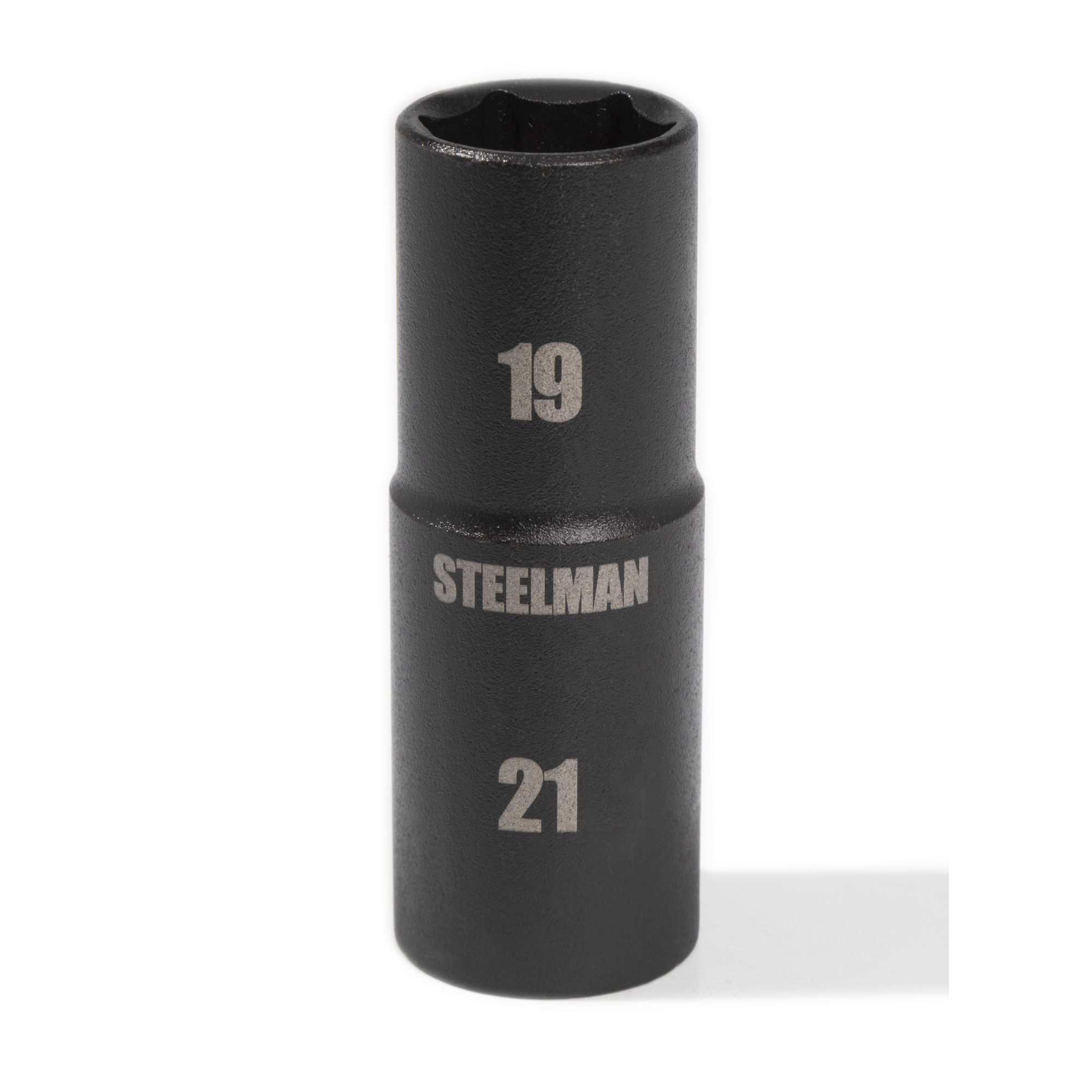 STEELMAN 1/2-Inch Drive 19mm x 21mm 6-Point Thin Wall Impact Flip Socket, Model# 79400